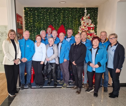 Sprejem prostovoljcev DU Domžale na Občini Domžale; foto: arhiv Občine Domžale