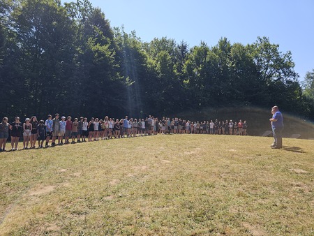 Obisk tabornikov v Stavči vasi; foto: arhiv Občine Domžale