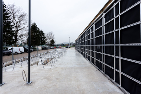 Dela na gradbišču domžalskega bazena intenzivno potekajo; foto Jure Gubanc