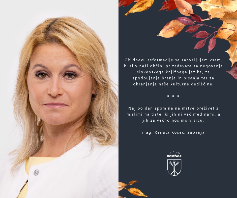 Županjino voščilo ob dnevu reformacije in dnevu spomina na mrtve